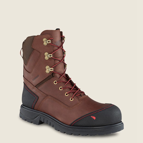 Red Wing Safety Boots Brnr Xp - 8-inch Insulated Waterproof Toe - Brown/Black - Mens DZJ796248